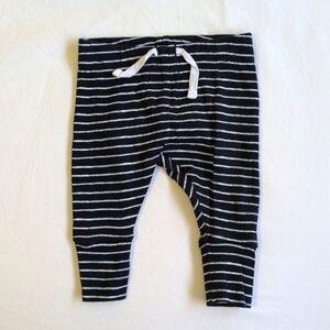 joe fresh striped cotton joggers pants 0-3 months baby